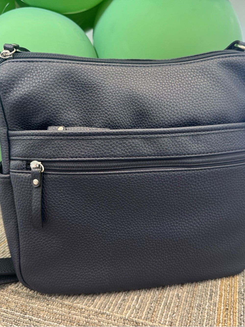 Kim Rogers Black Pebbled Shoulder Bag